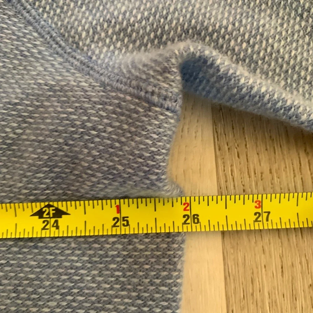 NWOT Vineyard Vines Mens XXL Cashmere Quarter Zip Pullover Blue Birdseye Knit